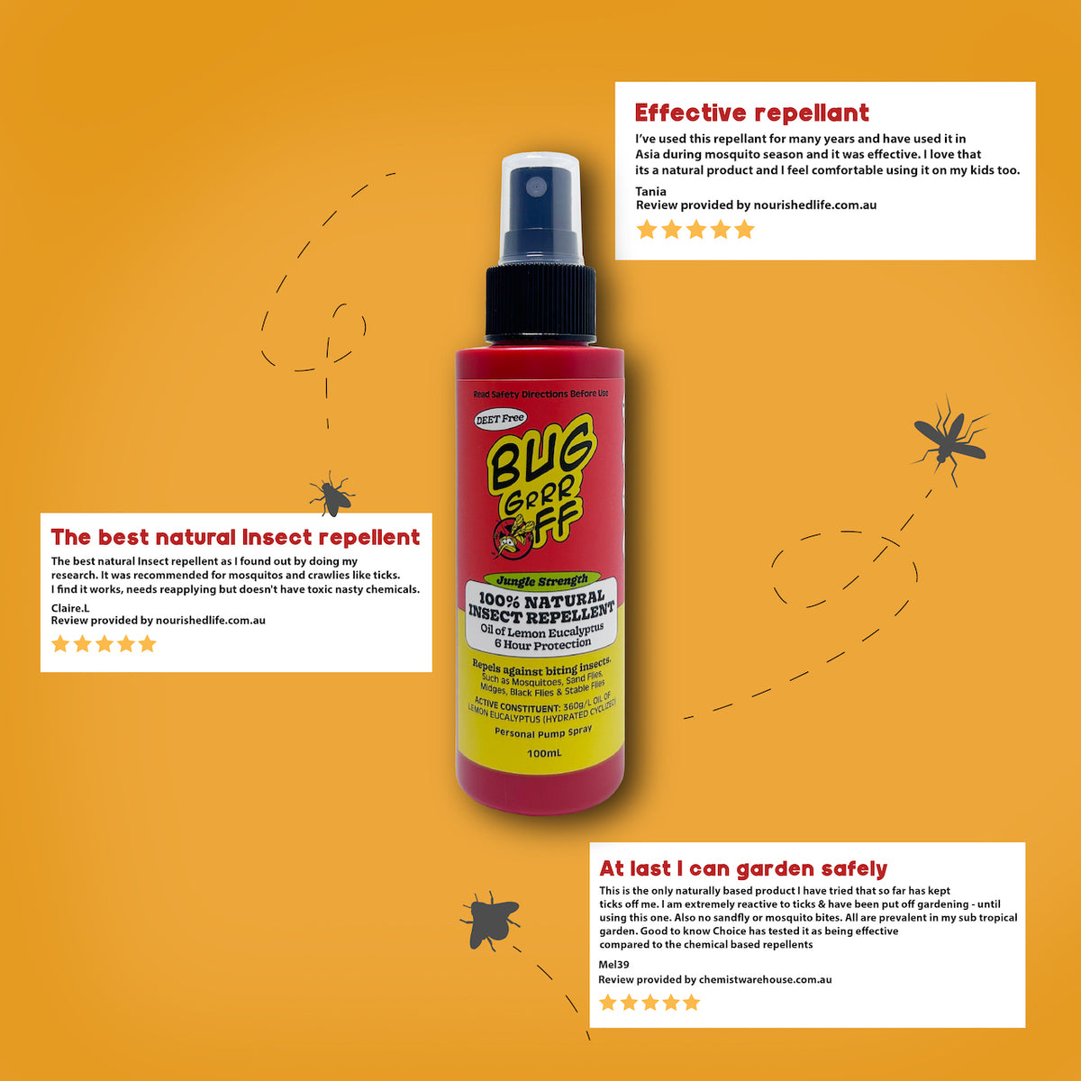 Bug-Grrr Off! - Natural Insect Repellent Spray - 100ml