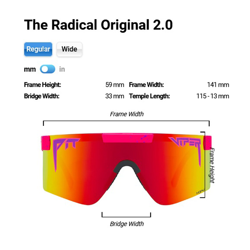 Pit Viper - The Radical Original - HDPV Polarized Rainbow - Regular
