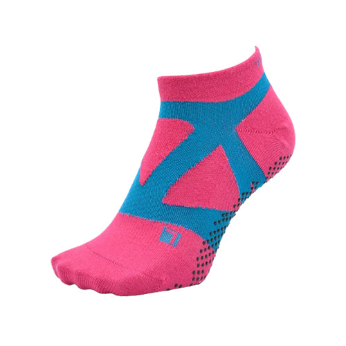 YAMAtune - Spider-Arch Compression - Short Socks - Non-Slip Dots - Rose/Emerald