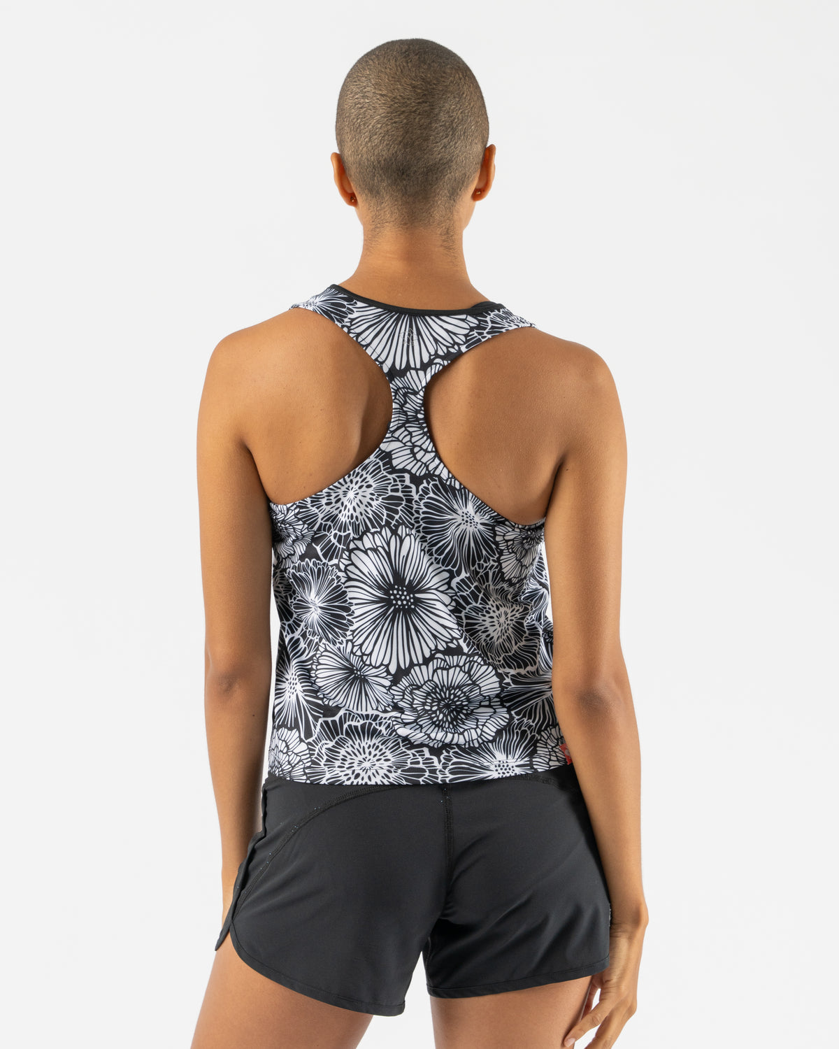 rabbit - EZ Vee Tank - Black Floral - Women's