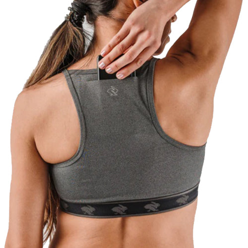 rabbit - Strappy Pocket Bra - Charcoal - Women's