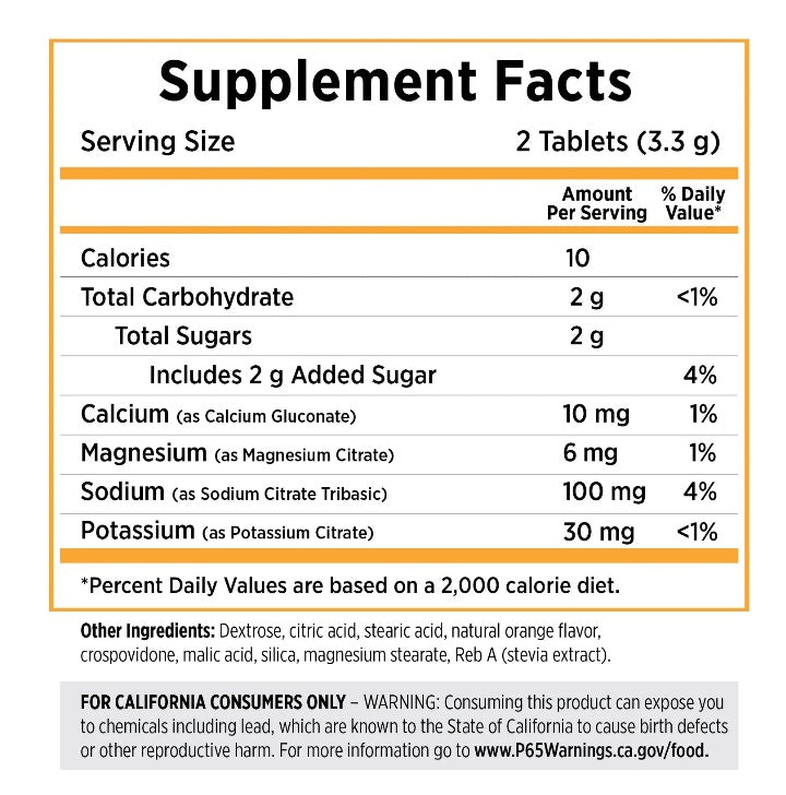 SaltStick - FastChews - Tart Orange - 60 Tablets Bottle