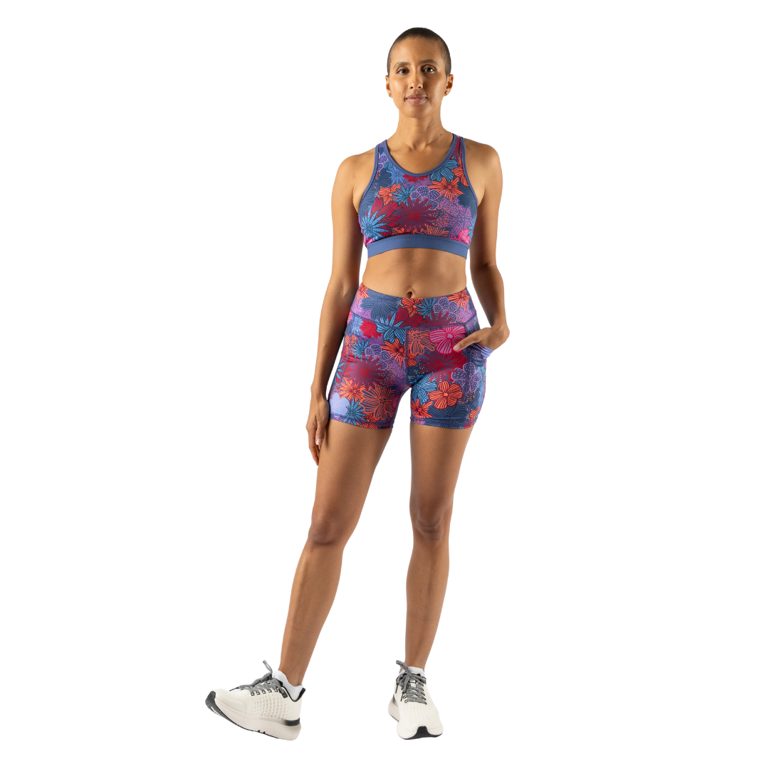 rabbit - Speed Leggy 4" - Skipper Blue Floral - Women's