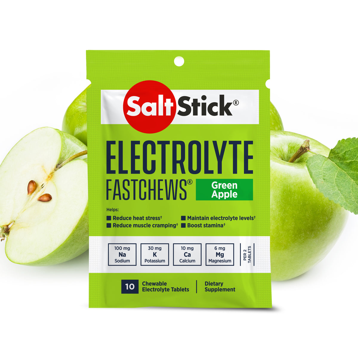 SaltStick - FastChews - Green Apple - 10 Tablets Packet