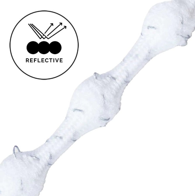 Caterpy - Run No-Tie Reflective Shoelaces - Standard (30in / 75cm) - Silky White