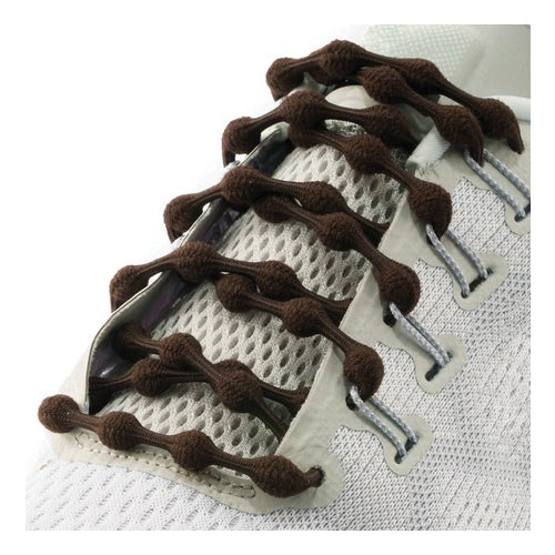 Caterpy - Run No-Tie Shoelaces - Standard (30in / 75cm) - Chocolate Brown