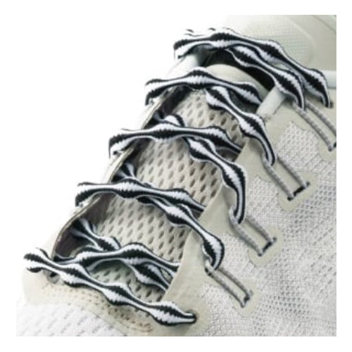 Caterpy - Run No-Tie Shoelaces - Standard (30in / 75cm) - Zebra