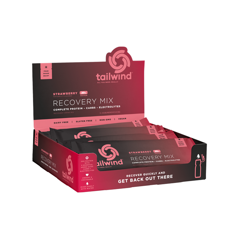 Tailwind Nutrition - Strawberry Recovery Mix - Single-Serving Stick Pack