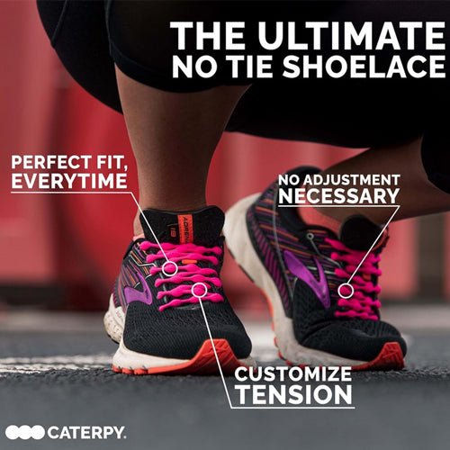 Caterpy - Run No-Tie Shoelaces - Standard (30in / 75cm) - Dark Pop