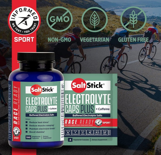 SaltStick - Electrolyte Caps Plus (Caffeinated) - 100 Capsules