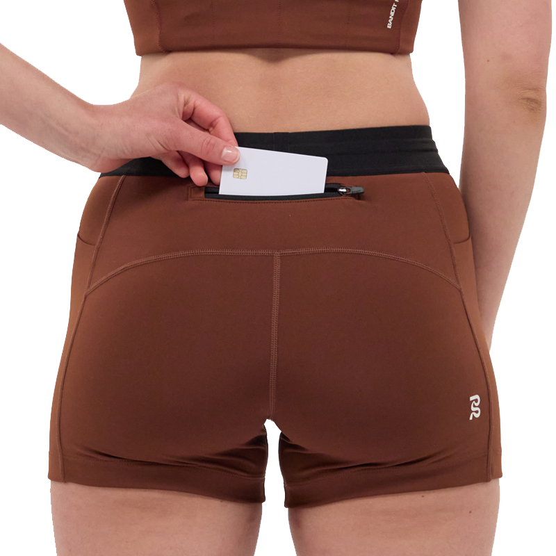 Bandit Running - Stamina™ 3" Compression Shorts - Coffee Bean - Women's