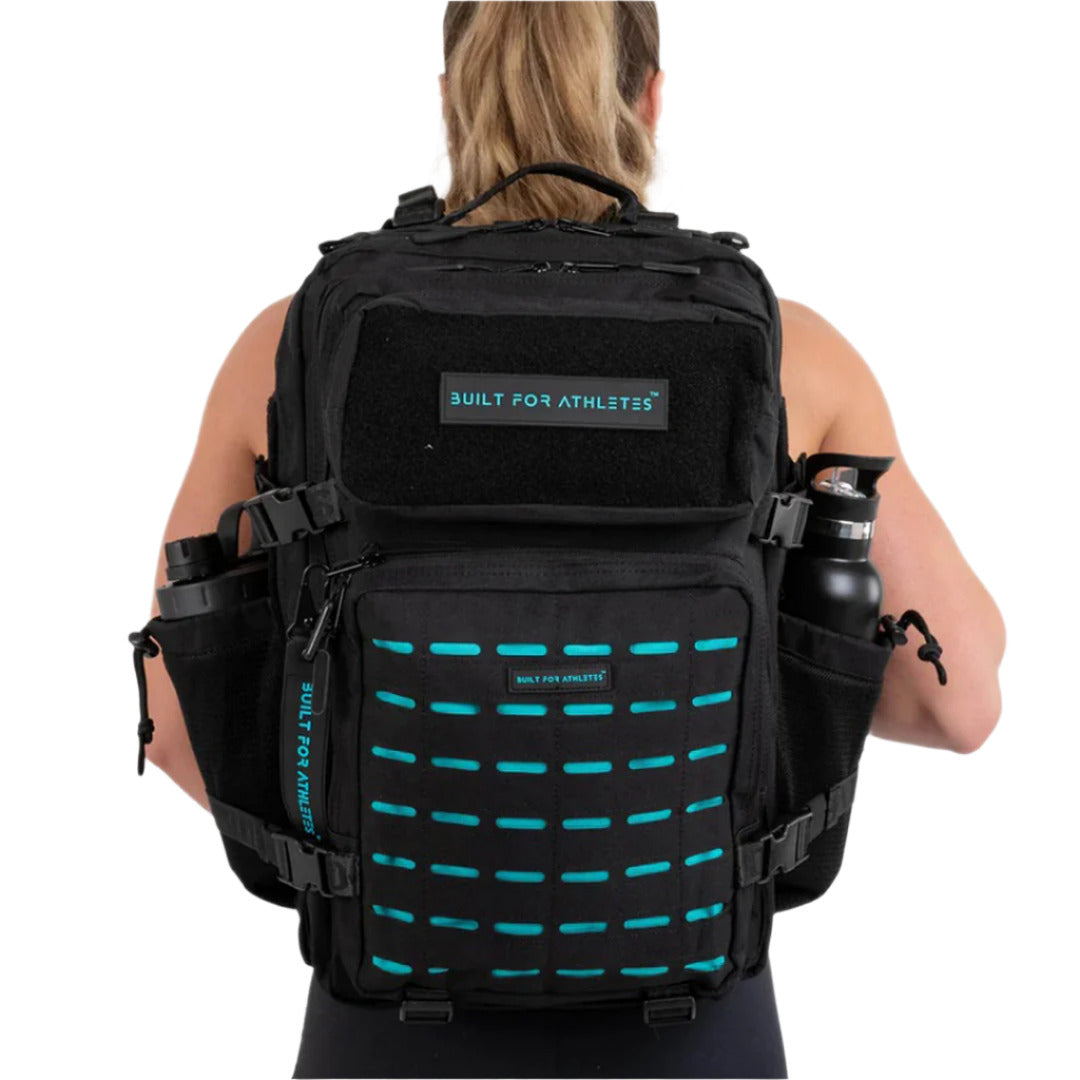 Built for Athletes - Hero Backpack Plus - Black & Aqua