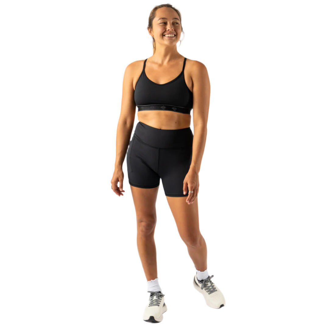 rabbit - Speed Leggy 4" High Rise - Black - Women's