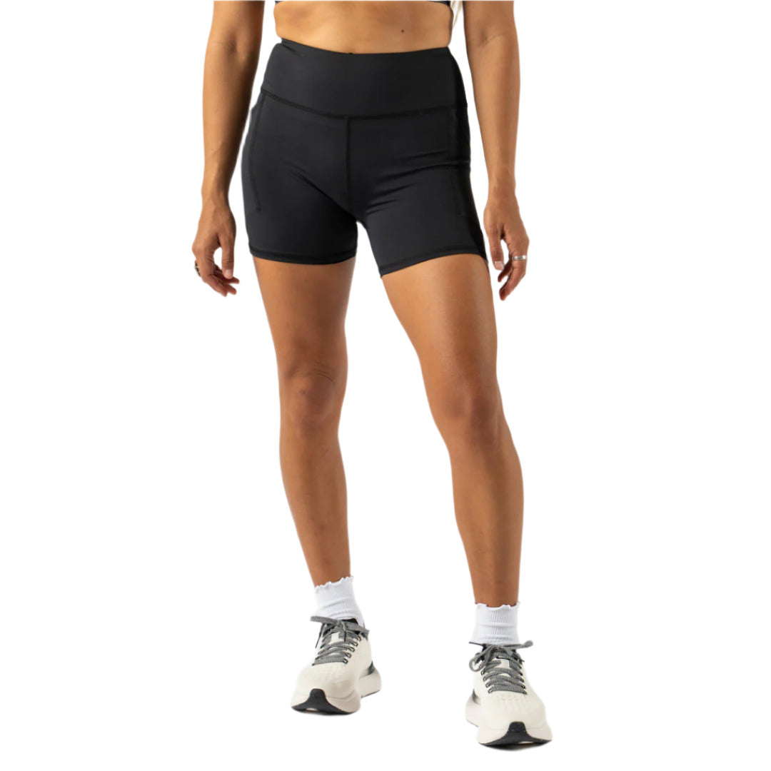 rabbit - Speed Leggy 4" High Rise - Black - Women's