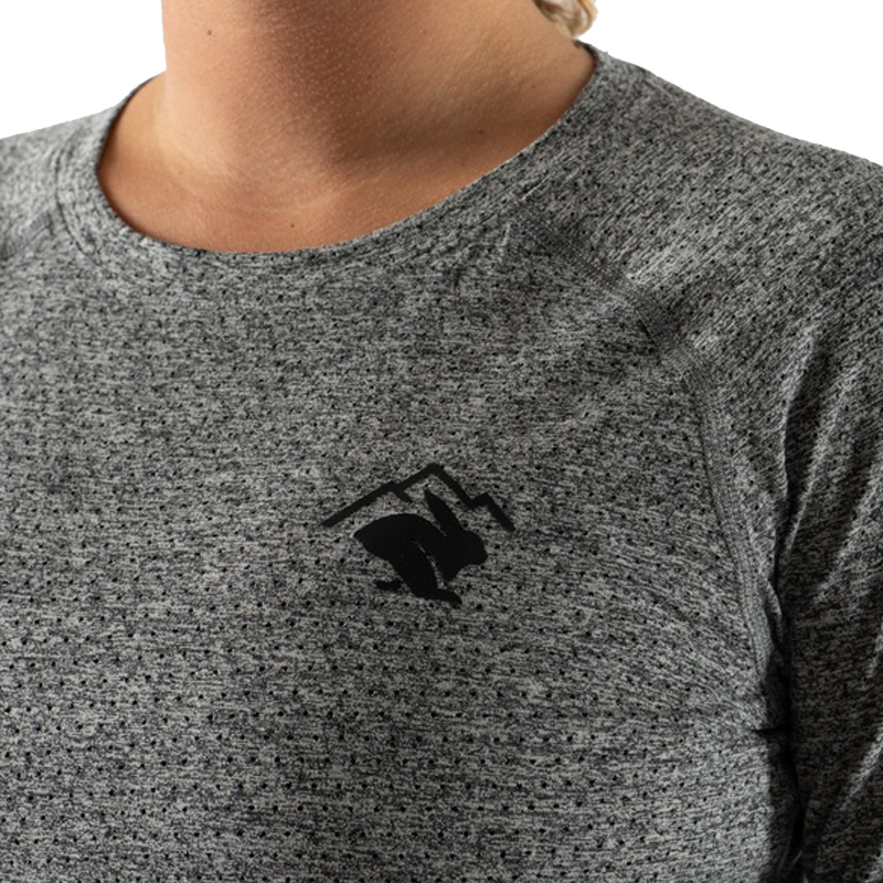rabbit - EZ Tee Perf LS Trail - Charcoal - Women's
