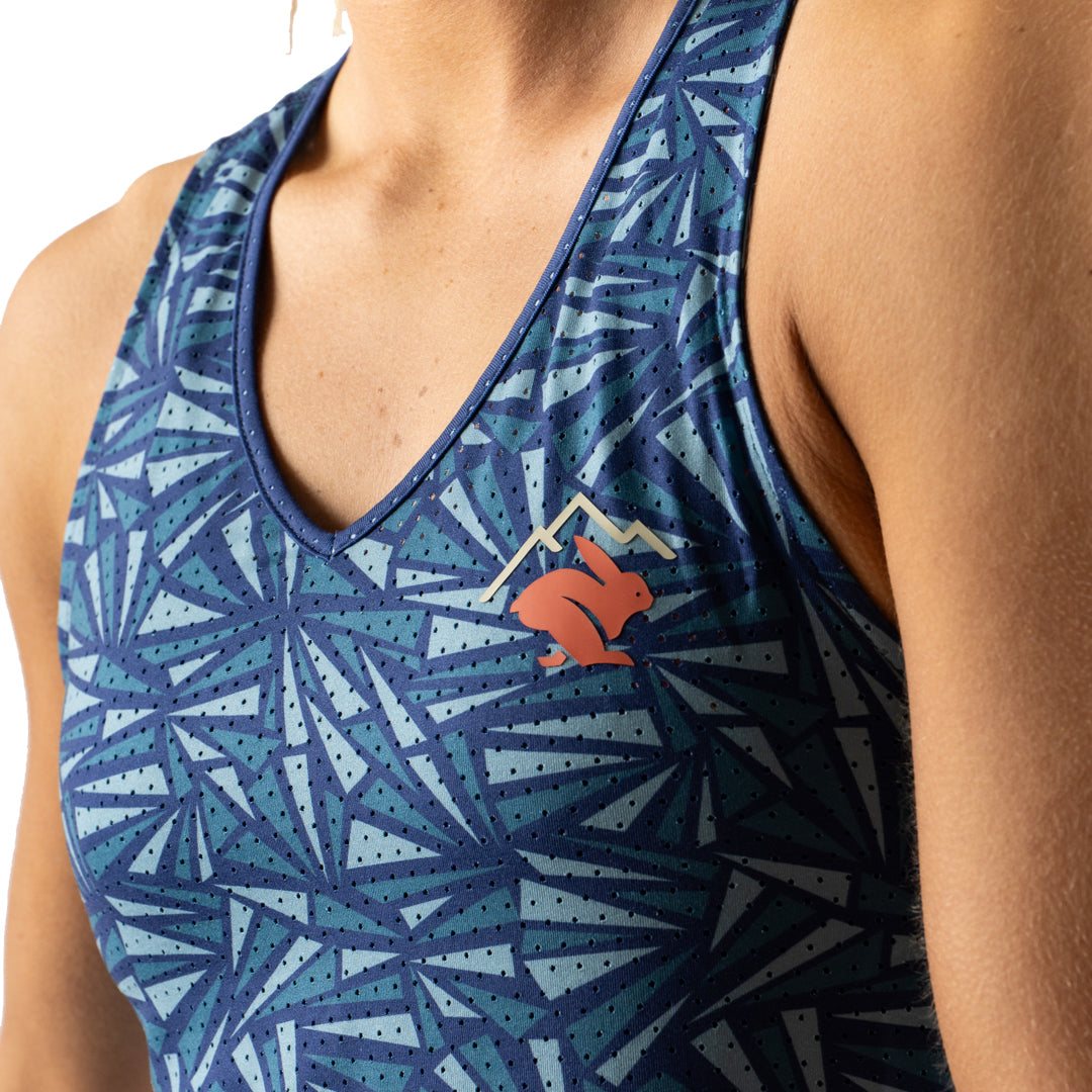 rabbit - EZ Vee Trail Tank - Midnight Sail Shard - Women's