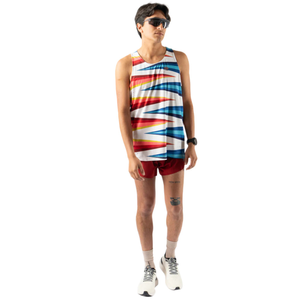 rabbit - Race Pace Tank - Vaporous Gray Stripe - Men's
