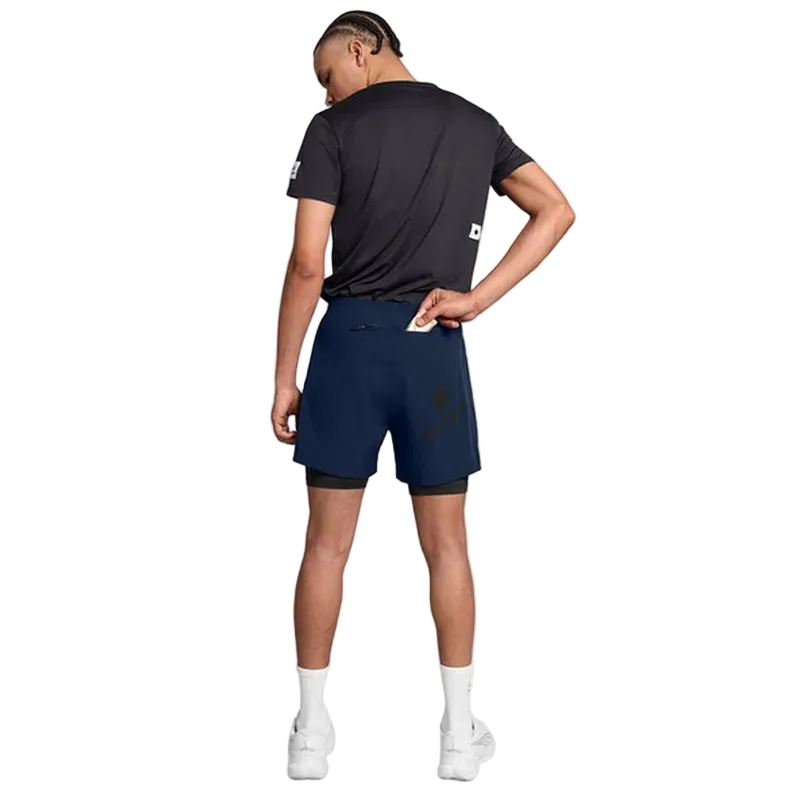 Saysky - 2 in 1 Pace Shorts 5'' - Blue - Men's