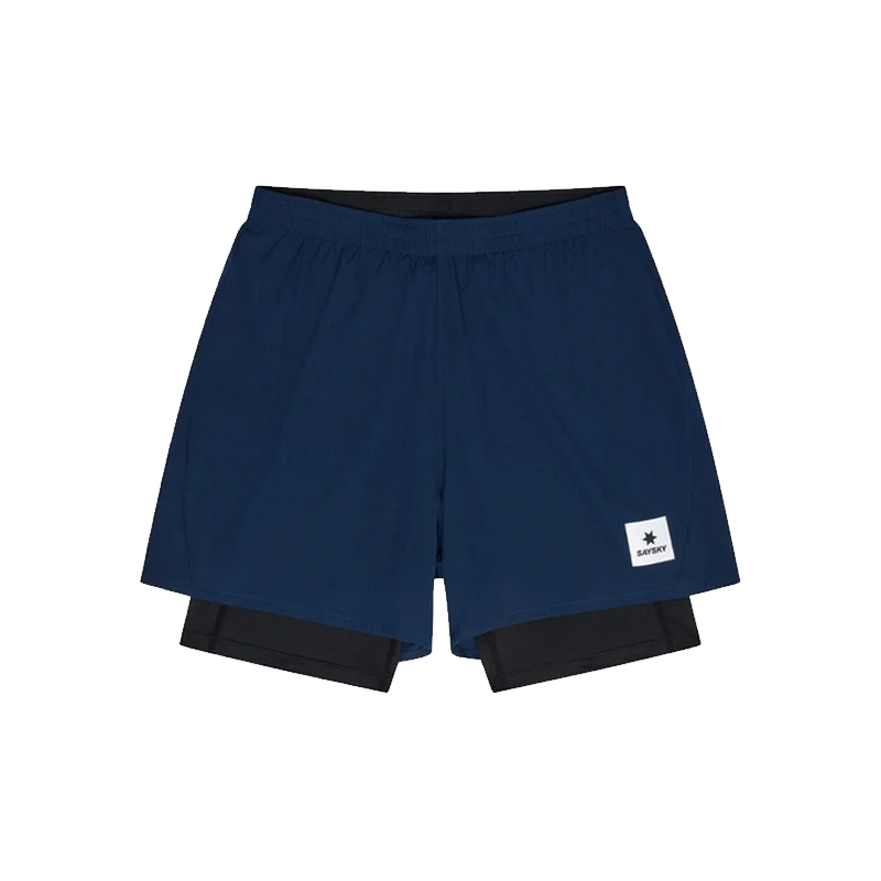 Saysky - 2 in 1 Pace Shorts 5'' - Blue - Men's