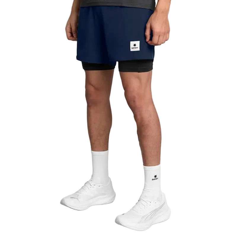 Saysky - 2 in 1 Pace Shorts 5'' - Blue - Men's
