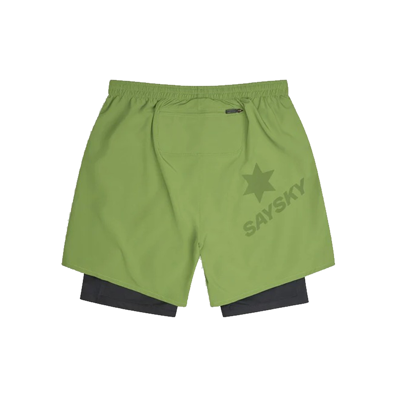 Saysky - 2 in 1 Pace Shorts 5'' - Light Green - Men's