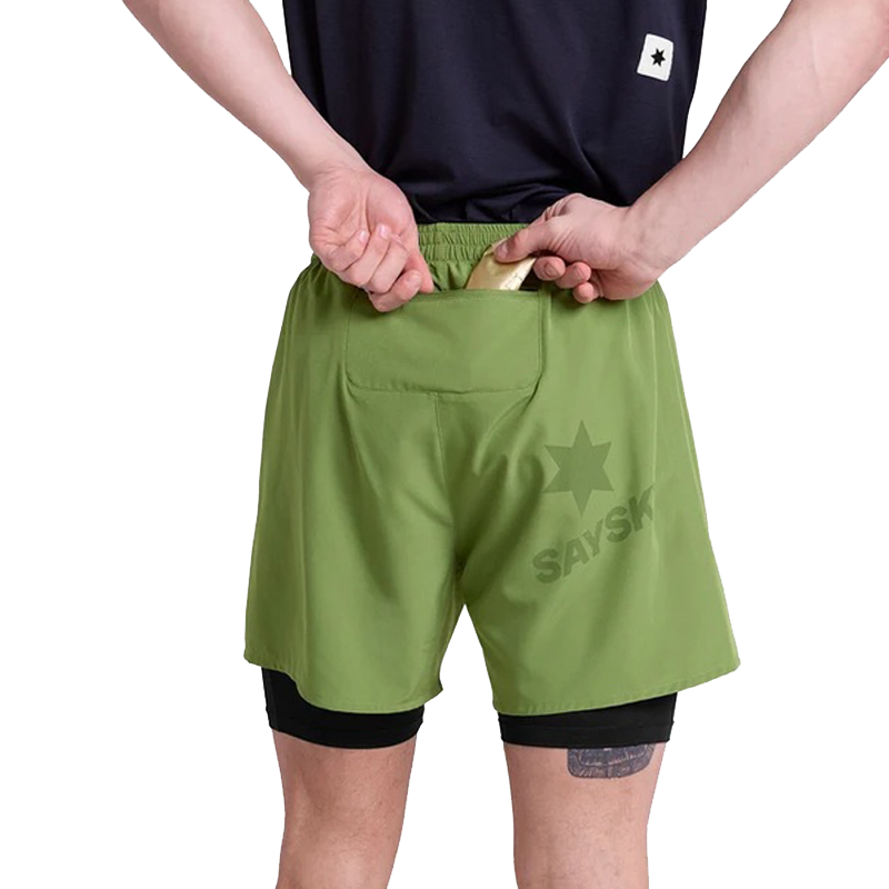 Saysky - 2 in 1 Pace Shorts 5'' - Light Green - Men's