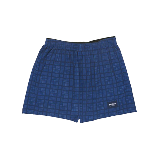 Saysky - Checker Pace Shorts 5" - Blue Checker - Men's