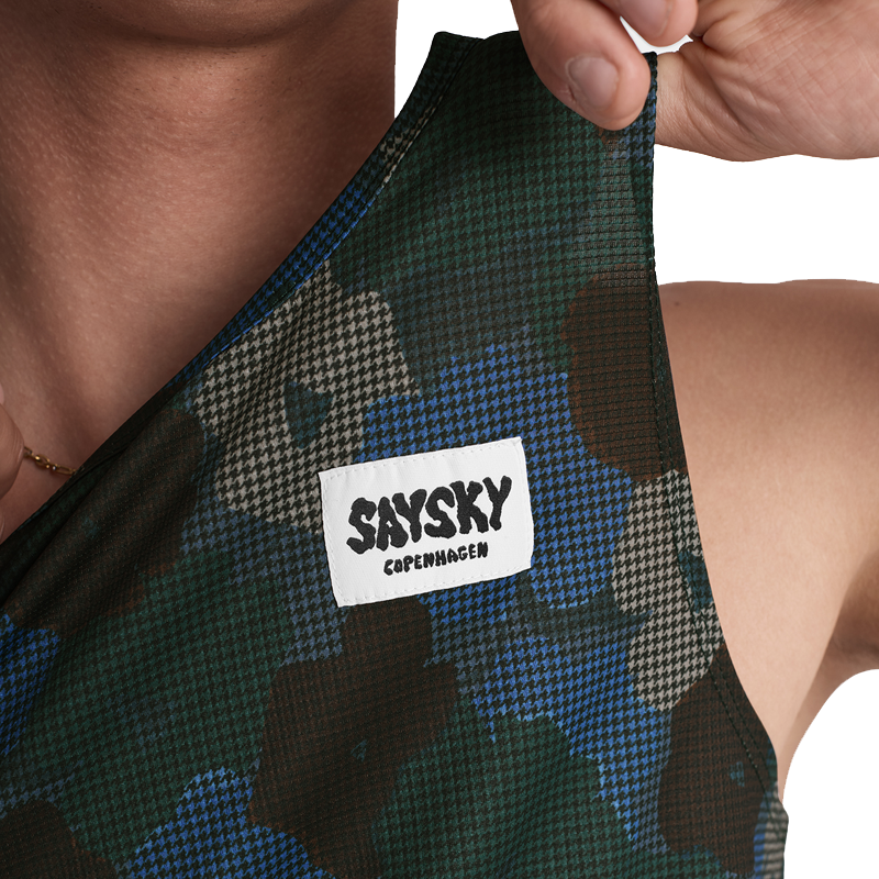 Saysky - Camo Flower Combat Singlet - Blue - Men's