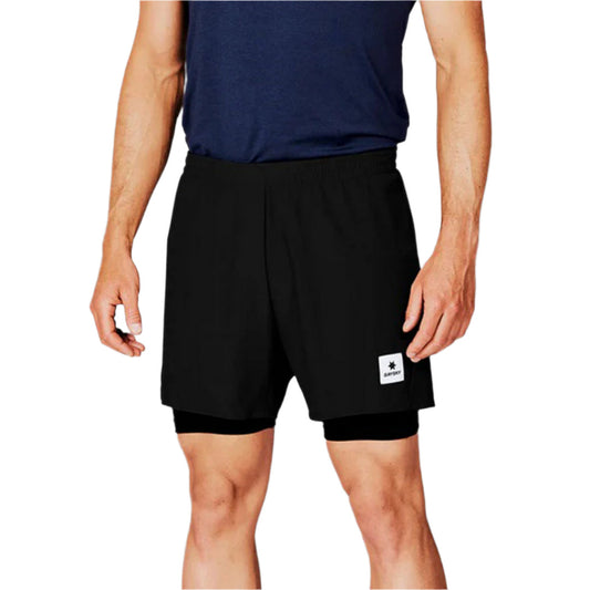 Saysky - 2 in 1 Pace Shorts 5'' - Black - Men's 2025