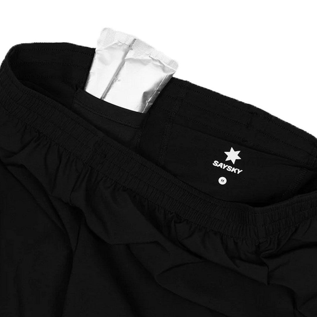 Saysky - 2 in 1 Pace Shorts 5'' - Black - Men's