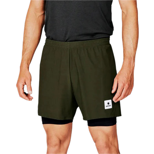 Saysky - 2 in 1 Pace Shorts 5'' - Green - Men's