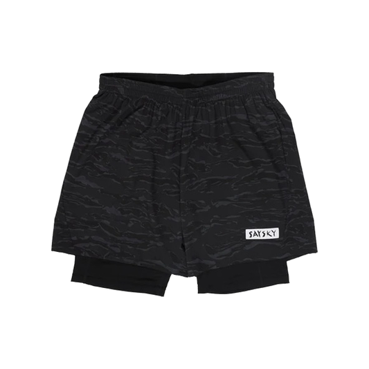 Saysky - Tiger Pace 2 in 1 Shorts 5'' - Black Camo - Men's