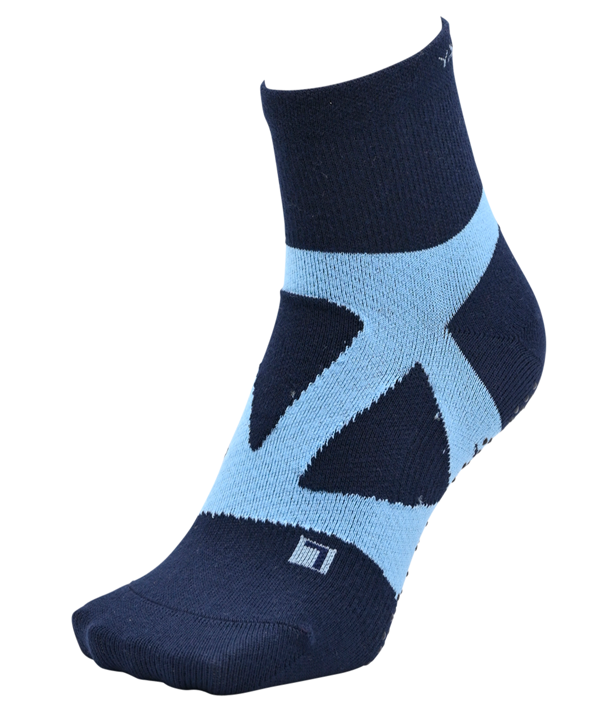 YAMAtune - Spider-Arch Compression - Mid-Length Socks - Non-Slip Dots - Navy/Blue