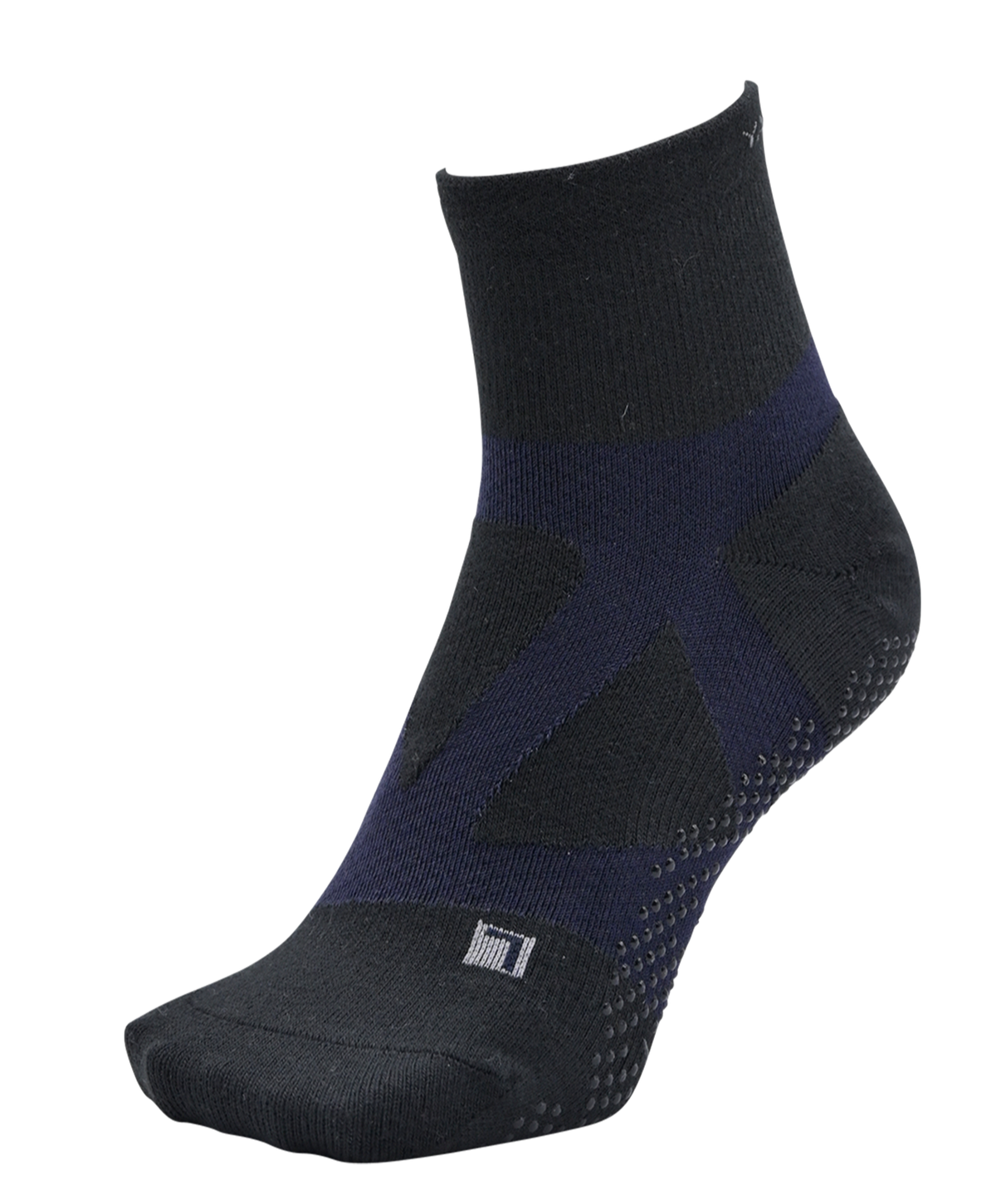 YAMAtune - Spider-Arch Compression - Mid-Length Socks - Non-Slip Dots - Black/Dark Navy